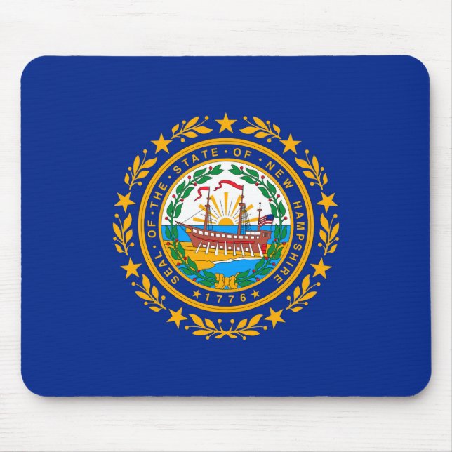 New Hampshire State Flag Design Mouse Pad (Front)