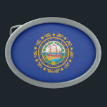 New Hampshire State Flag Design Oval Belt Buckle<br><div class="desc">Here's a New Hampshire State Flag Design presented on a variety of popular products. A great custom gift idea for all occasions and for anyone coming for a visit.</div>