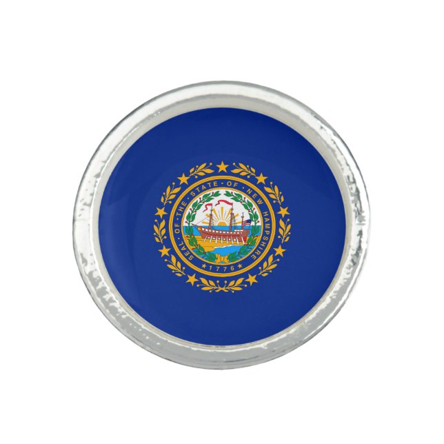 New Hampshire State Flag Design Ring (Front)