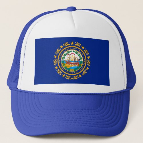New Hampshire State Flag Design Trucker Hat