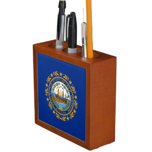 New Hampshire State Flag Desk Organizer