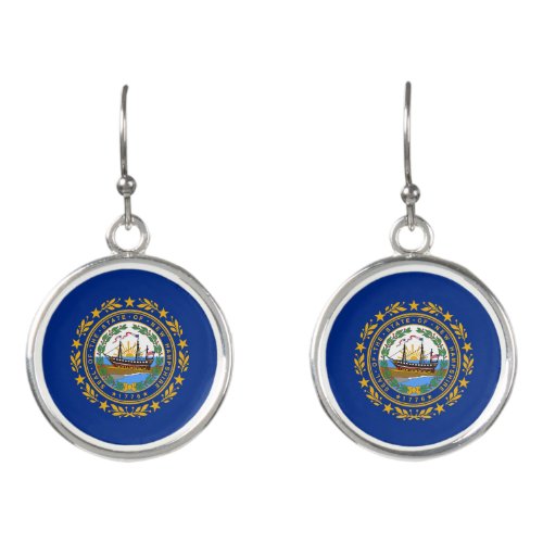 New Hampshire State Flag Earrings