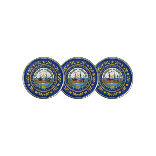 New Hampshire state flag Golf Ball Marker