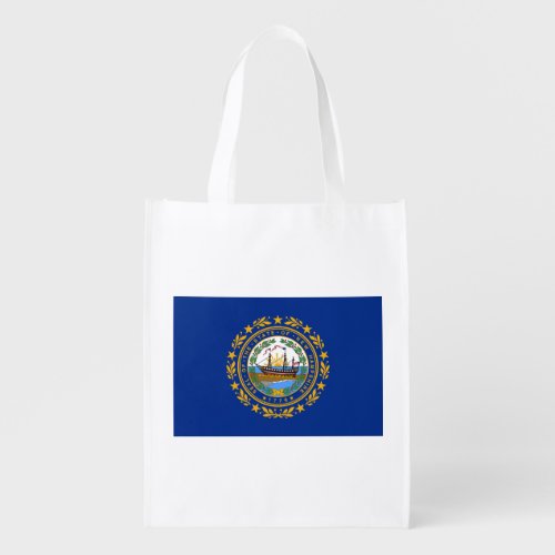 New Hampshire State Flag Grocery Bag