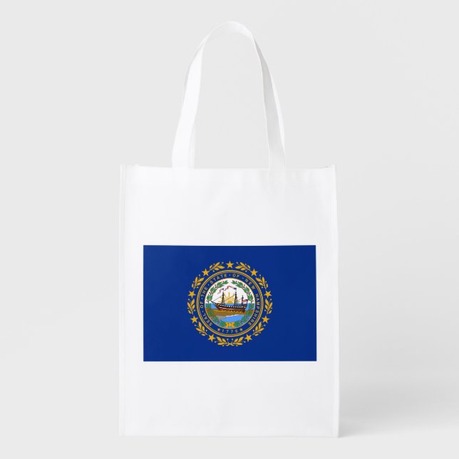 New Hampshire State Flag Grocery Bag (Front)