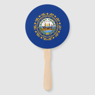 New Hampshire State Flag Hand Fan