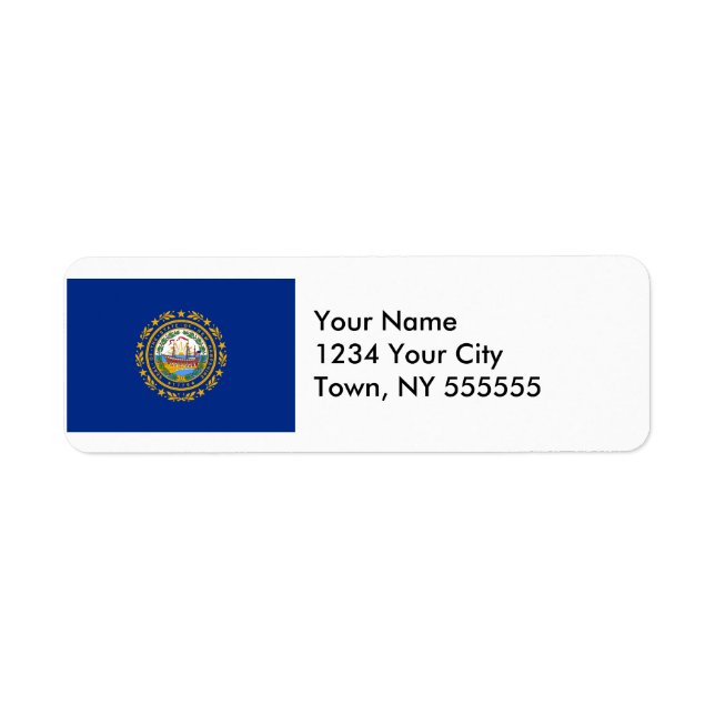 New Hampshire State Flag Label (Front)