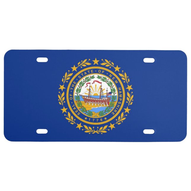 New Hampshire state flag License Plate (Front)