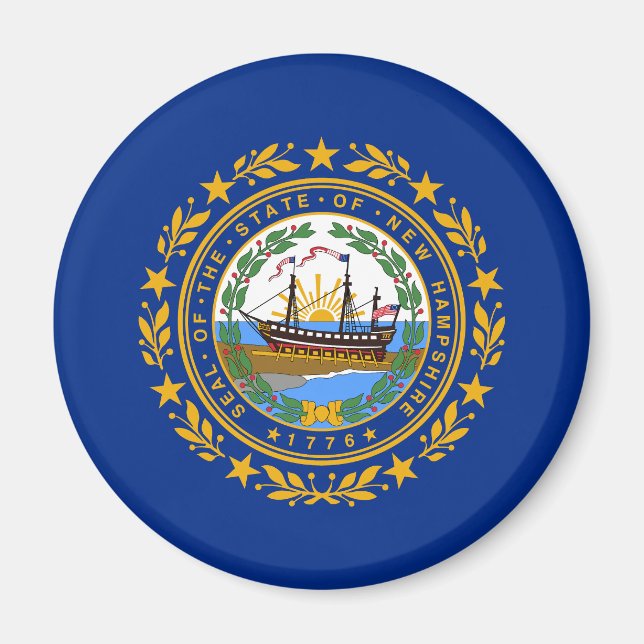 New Hampshire State Flag Magnet (Front)