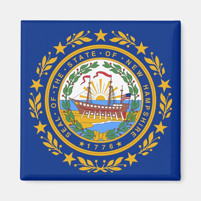 New Hampshire State Flag Magnet (Front)