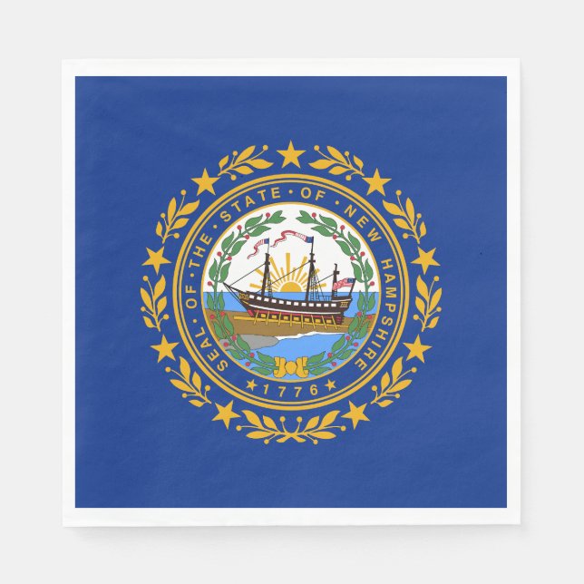 New Hampshire State Flag Napkins (Front)