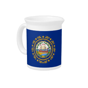 New Hampshire State Flag Pitcher