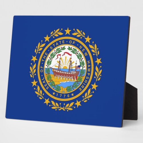 New Hampshire State Flag Plaque