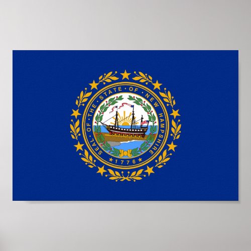 New Hampshire State Flag Poster