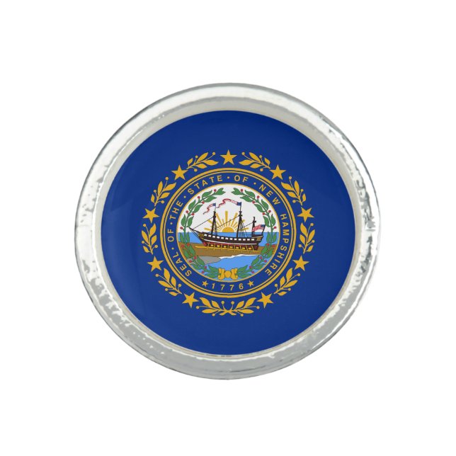 New Hampshire State Flag Ring (Front)