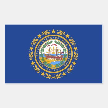New Hampshire State Flag Sticker by Americanliberty at Zazzle