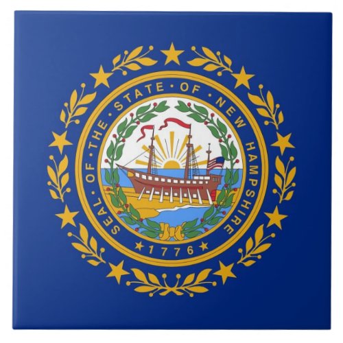 New Hampshire State Flag Tile