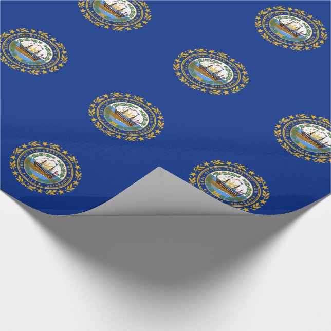 New Hampshire State Flag Wrapping Paper (Corner)