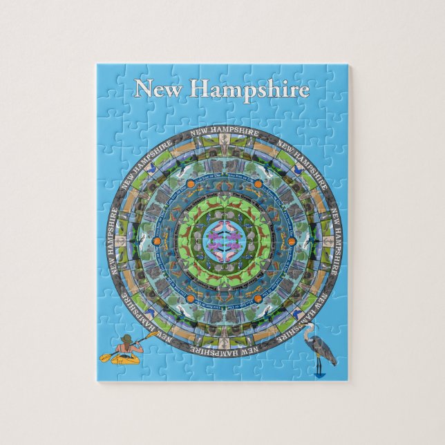New Hampshire State Mandala Puzzle (Vertical)