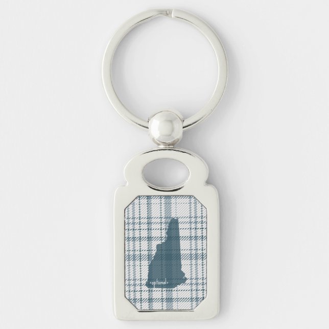 New Hampshire State Plaid Keychain (Front)