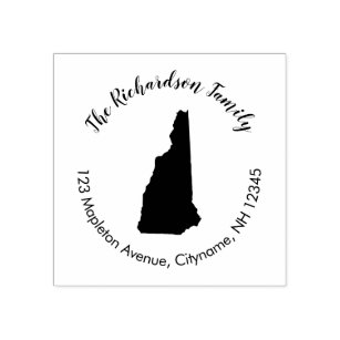 New Hampshire state return address rubber stamp