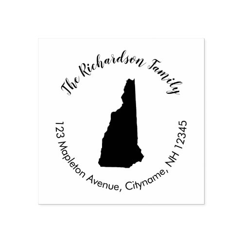 New Hampshire state return address rubber stamp