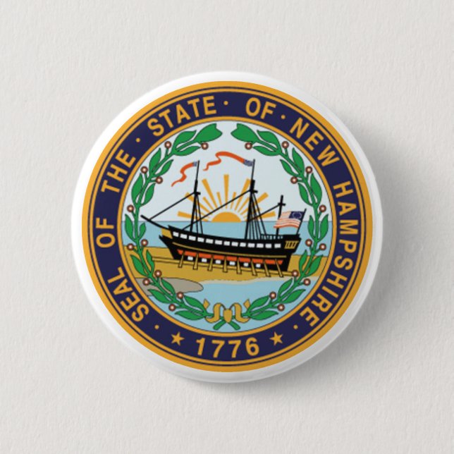 New Hampshire State Seal Button (Front)