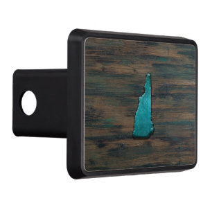 New Hampshire State Shape Teal Hitch Cover
