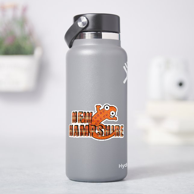 New Hampshire State Symbol Red Spotted Newt Orange Sticker (HydroFlask)