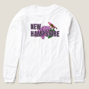 New Hampshire State Symbols Purple Finch & Lilacs Tri-Blend Shirt