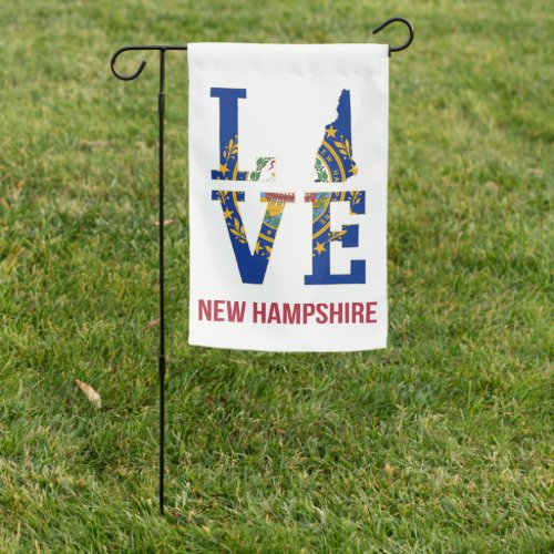 New Hampshire State USA Love Garden Flag