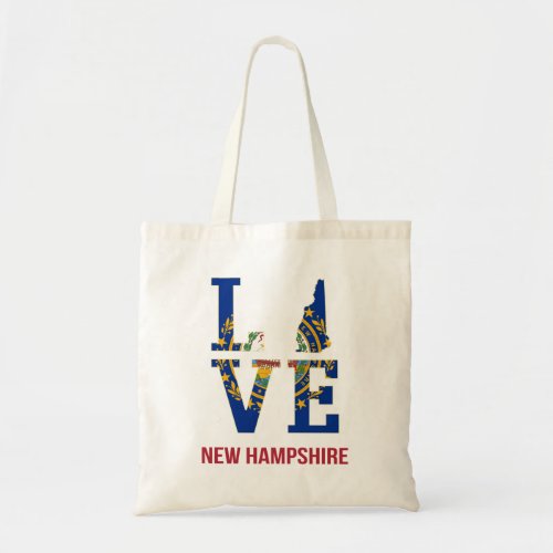 New Hampshire State USA Love Tote Bag