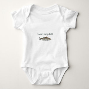 New Hampshire (striped bass) Baby Bodysuit