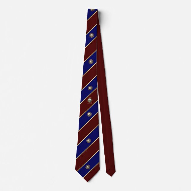 New Hampshire stripes flag Neck Tie (Front)