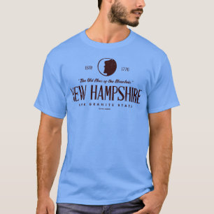 New Hampshire The Old Man of the Mountain Brown T-Shirt