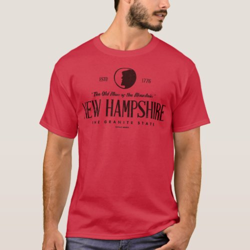 New Hampshire The Old Man of the Mountain T_Shirt