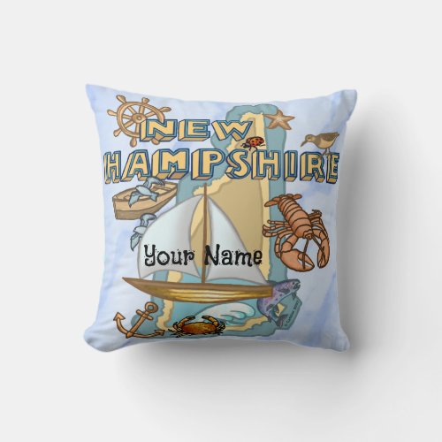 New Hampshire Throw Pillow
