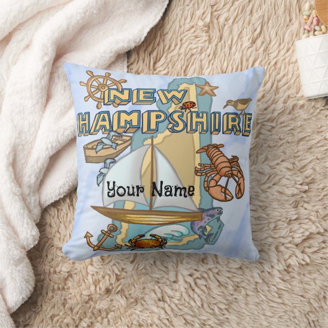 New Hampshire  Throw Pillow (Blanket)