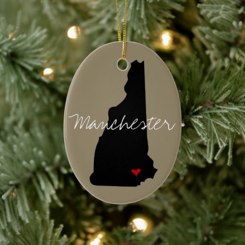 New Hampshire Town Ceramic Ornament