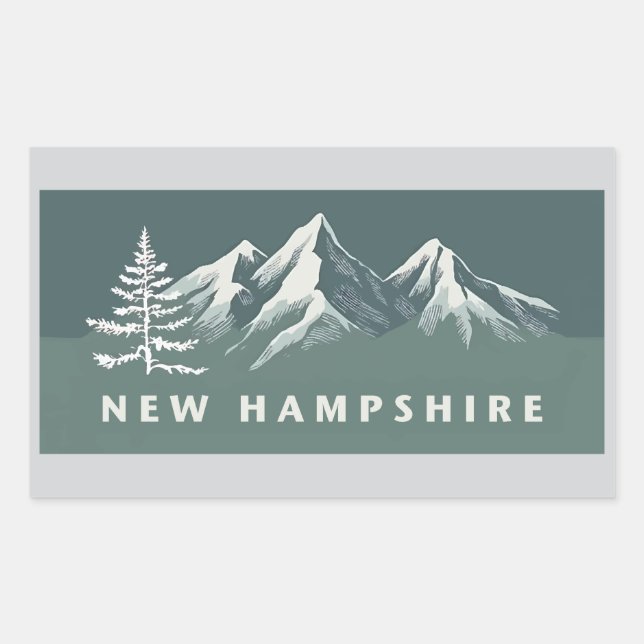 New Hampshire United States of America Rectangular Sticker (Front)