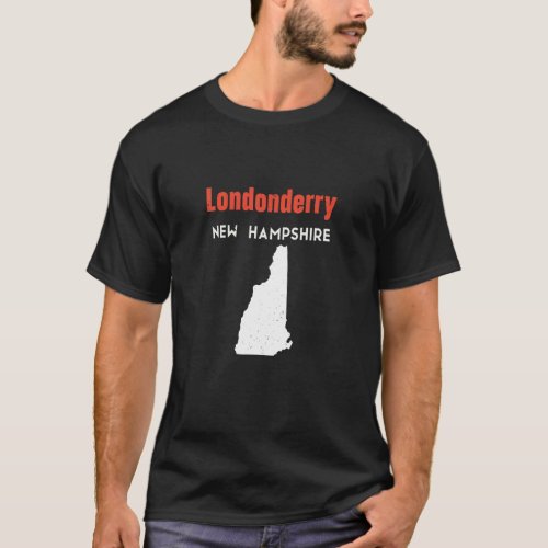 New Hampshire Usa State America Travel Londonderry T_Shirt