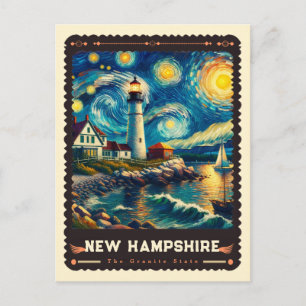 New Hampshire   Vincent Van Gogh Inspired Postcard