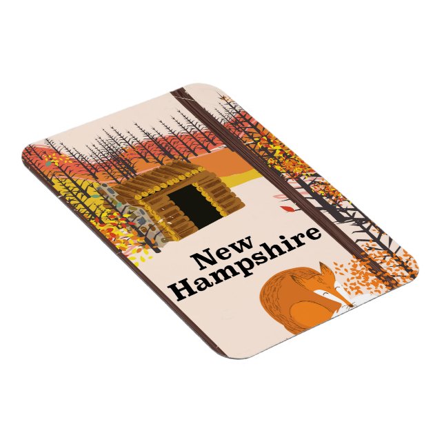 New Hampshire vintage USA travel poster Magnet (Right Side)