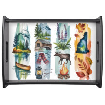 New Hampshire Watercolor Art Print – Nature, Fall