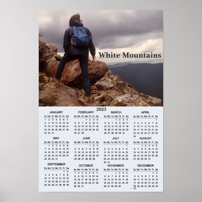 New Hampshire White Mountain 2023 Calendar Poster