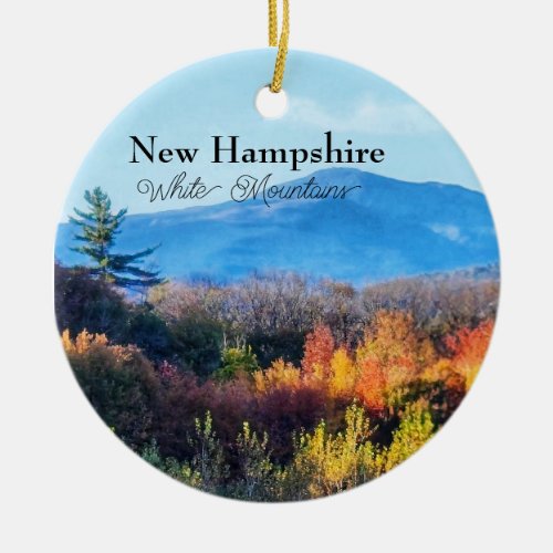 New Hampshire White Mountains  Ceramic Ornament