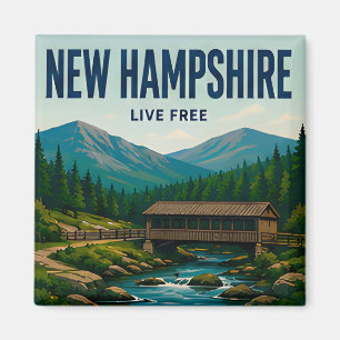 New Hampshire White Mountains New England Travel Magnet