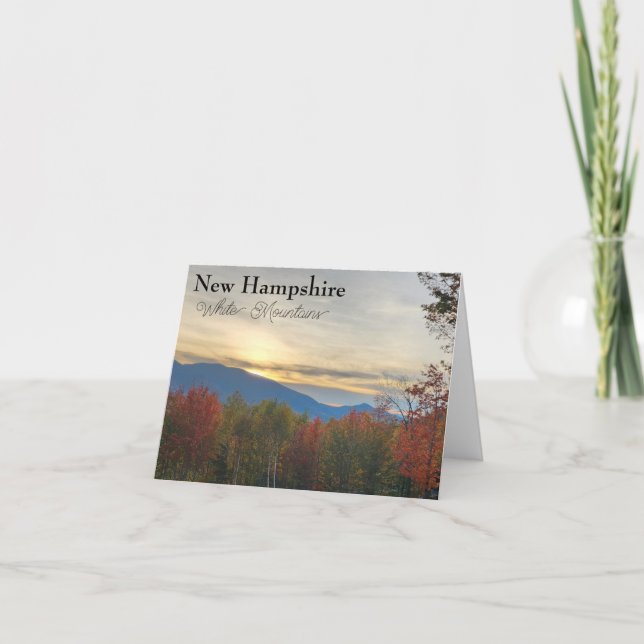 New Hampshire White Mountains sunset Card (Front)