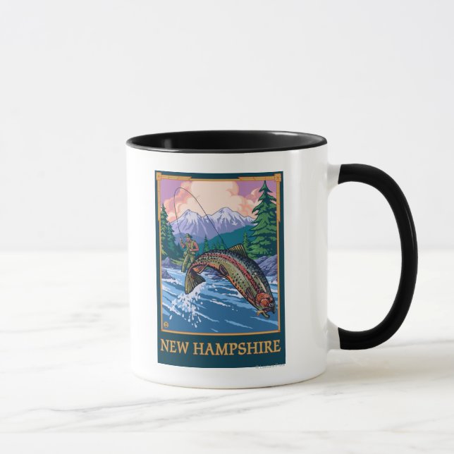 New HampshireAngler Fisherman Scene Mug (Right)