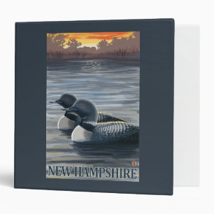 New HampshireCommon Loon 3 Ring Binder
